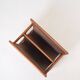 Danish double magazine holder in teak and leather by Salin Møbler, 1970s