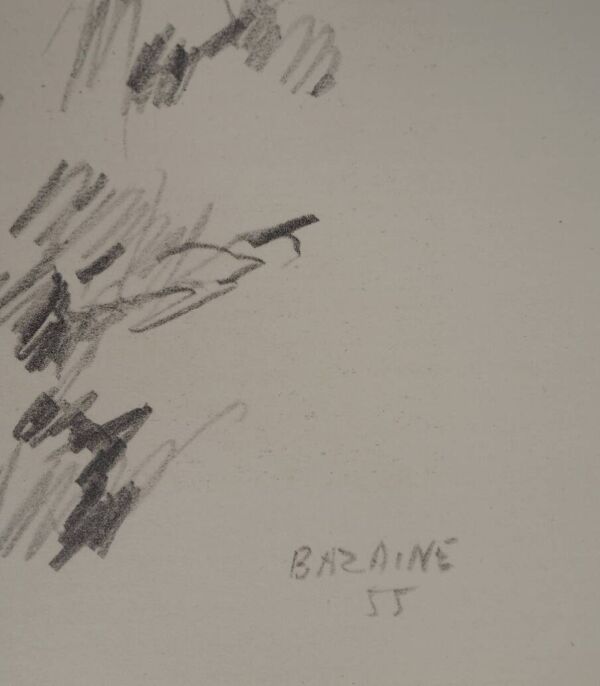 Jean rené bazaine : sous-bois - lithographie originale signée