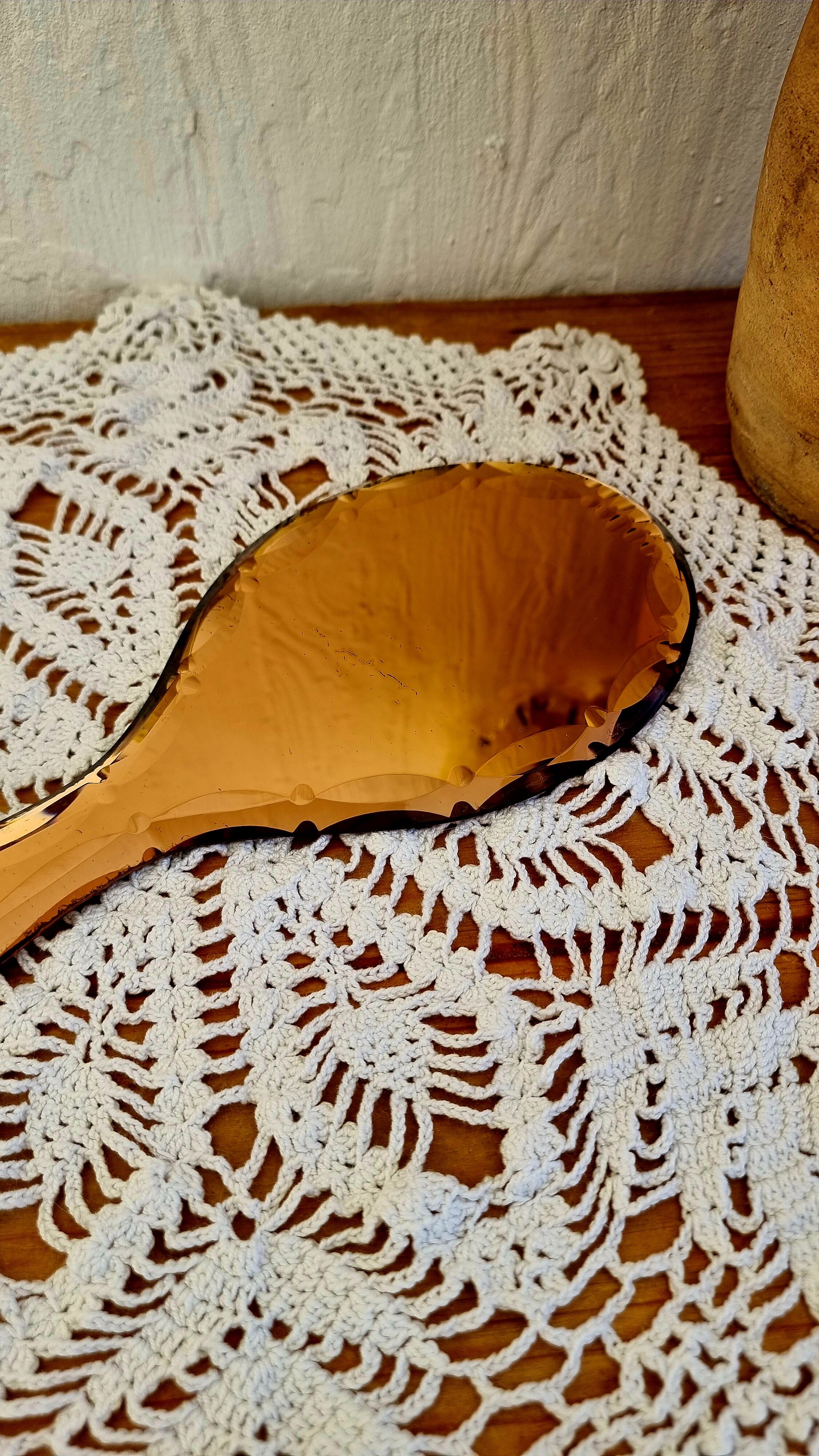 Art Deco style hand mirror