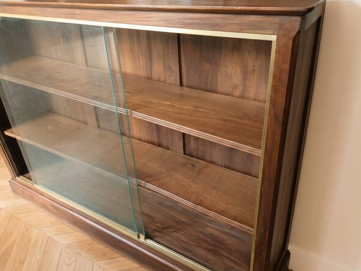 Display cabinet bookshelf in solid wood