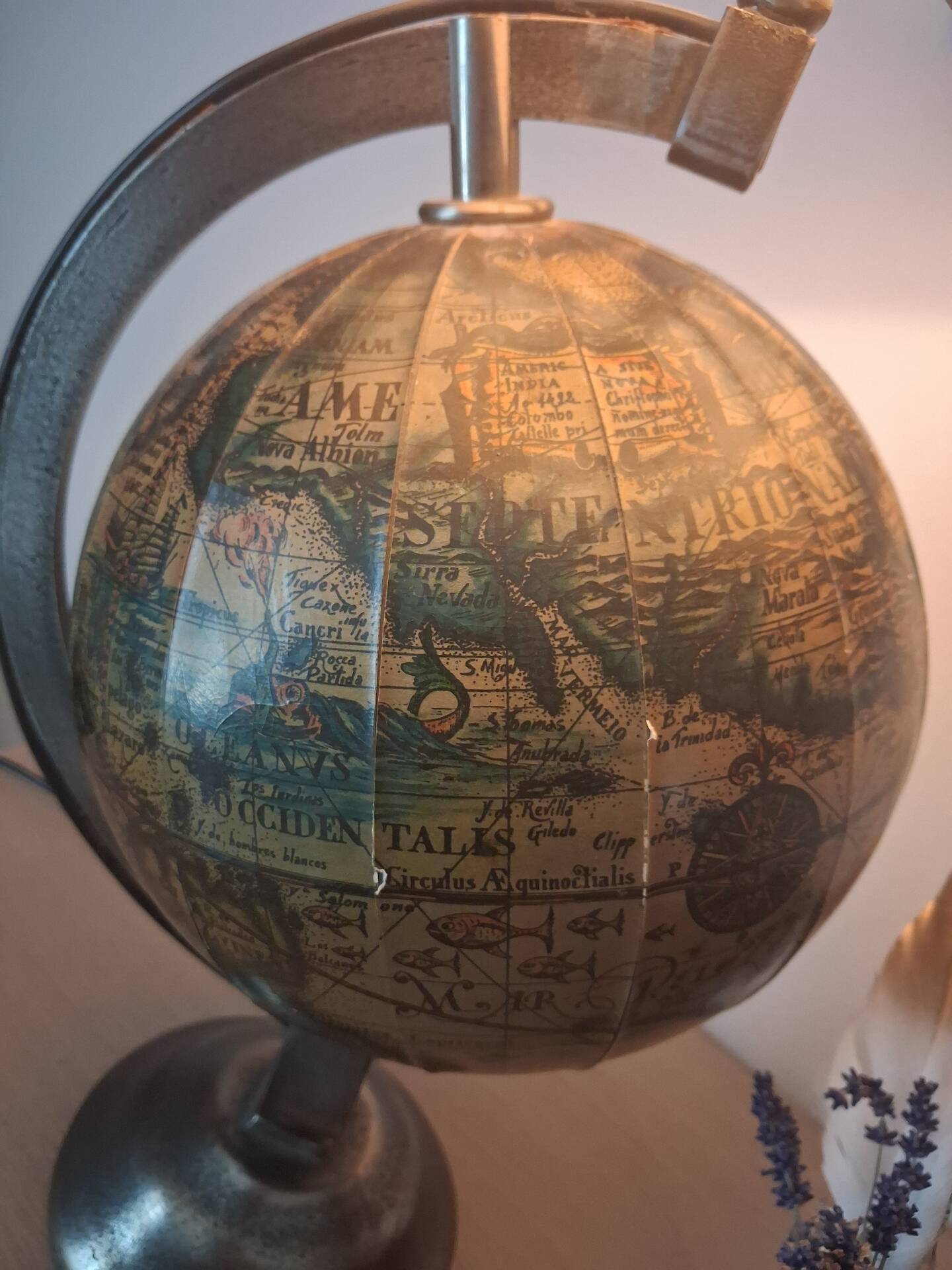 Vintage globe lamp