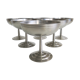 Set of six stainless steel ice cups by Letang Rémy