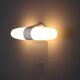 Vintage wall lamp in white ceramic, design, Italy, 1950s