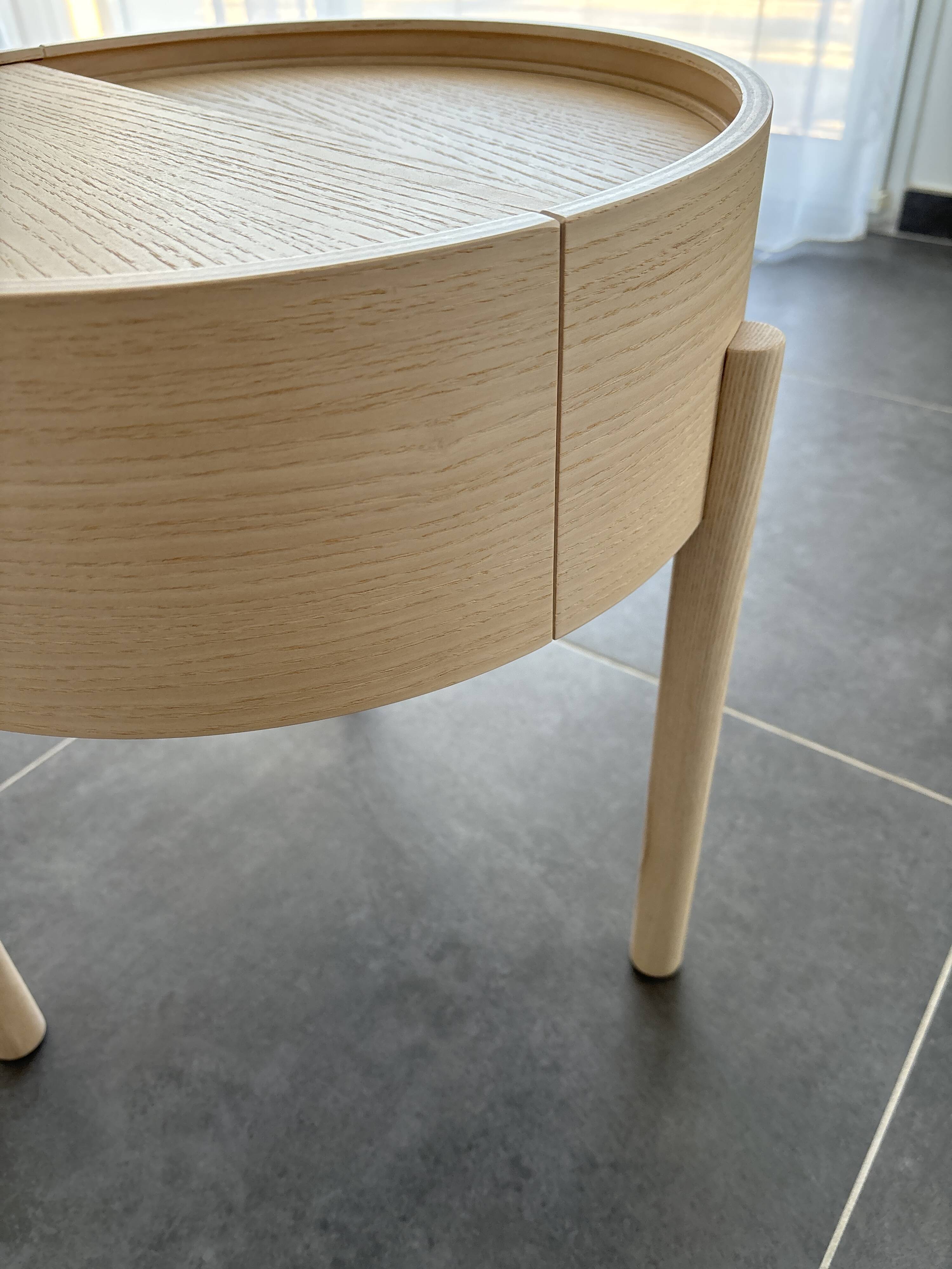 Woud - Arc Side Table, White Ash