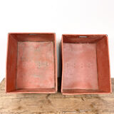 Set of two red storage boxes Trafitol, Gent