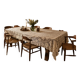 vintage rectangular beige crochet tablecloth