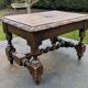 Low Stool Footrest Antique Wood Oak Louis XIII