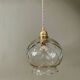 Vintage globe pendant light in transparent glass
