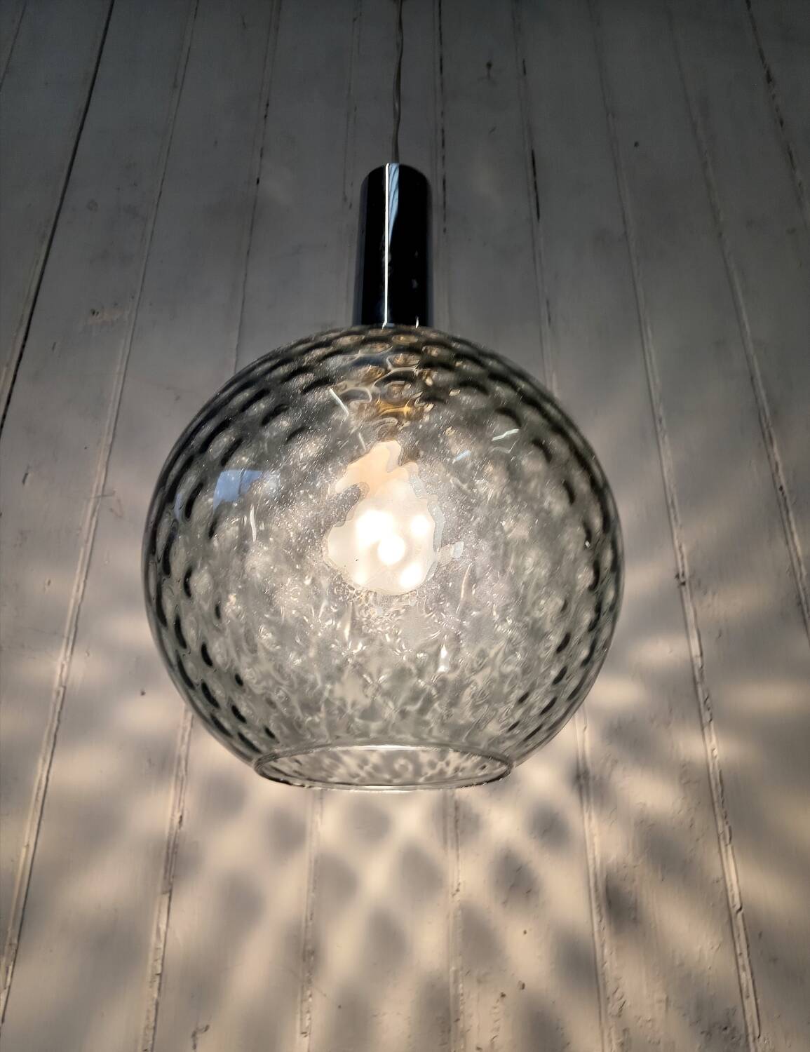 Vintage bubble glass ball pendant light