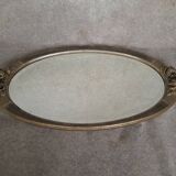 Art Deco pewter mirror