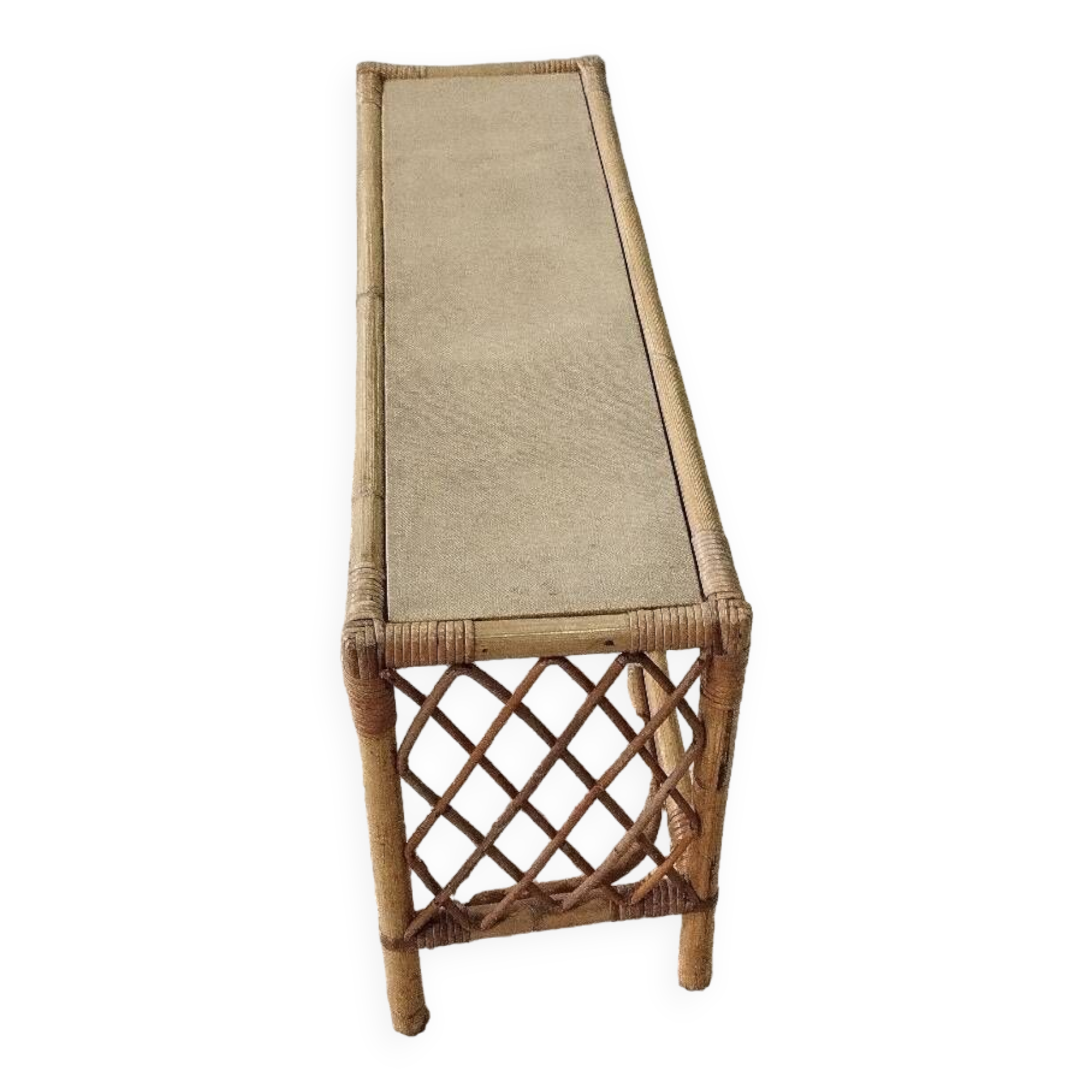 Rattan end bench