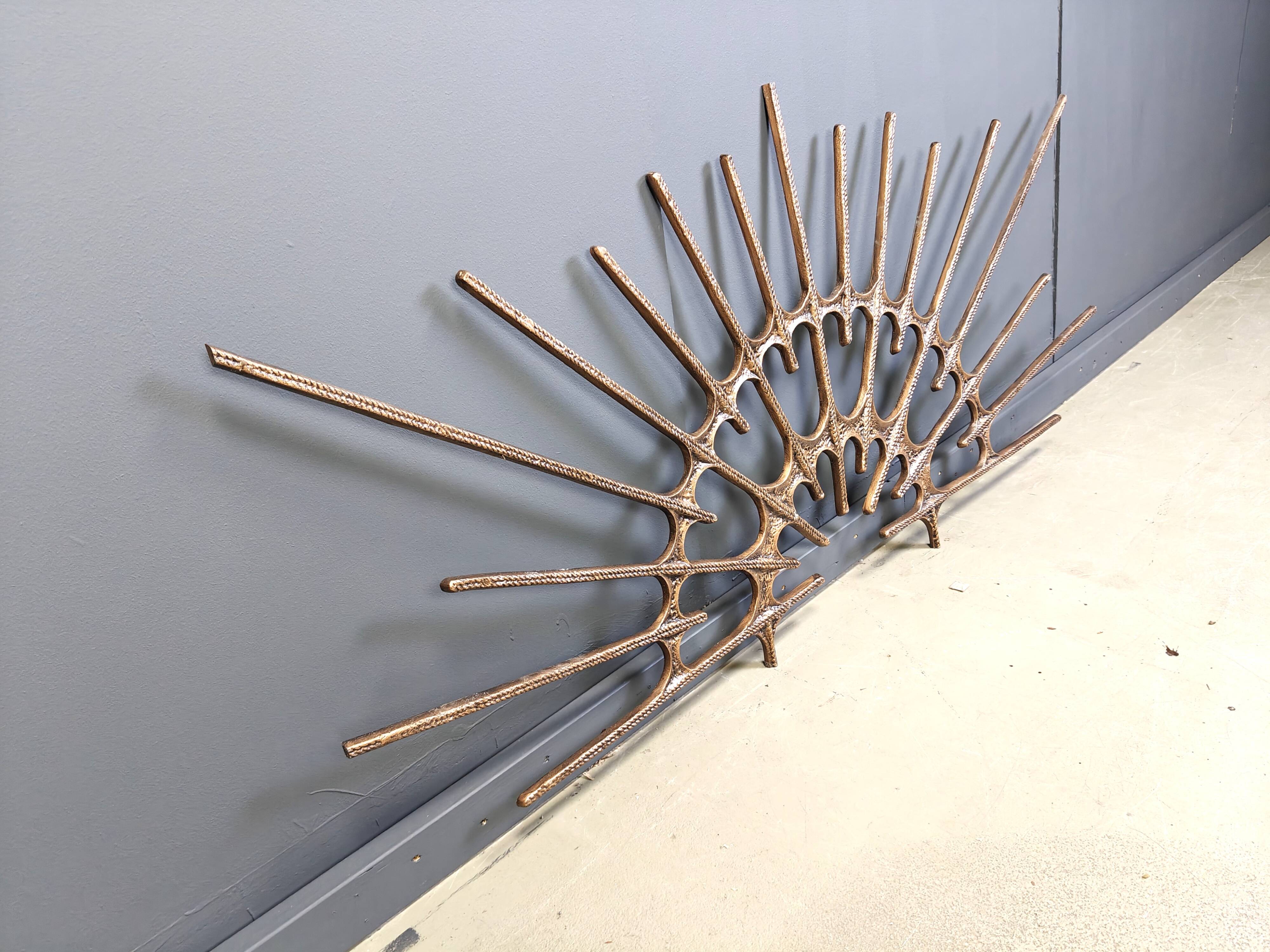 Large vintage brutalist wall sculpture, 1970s