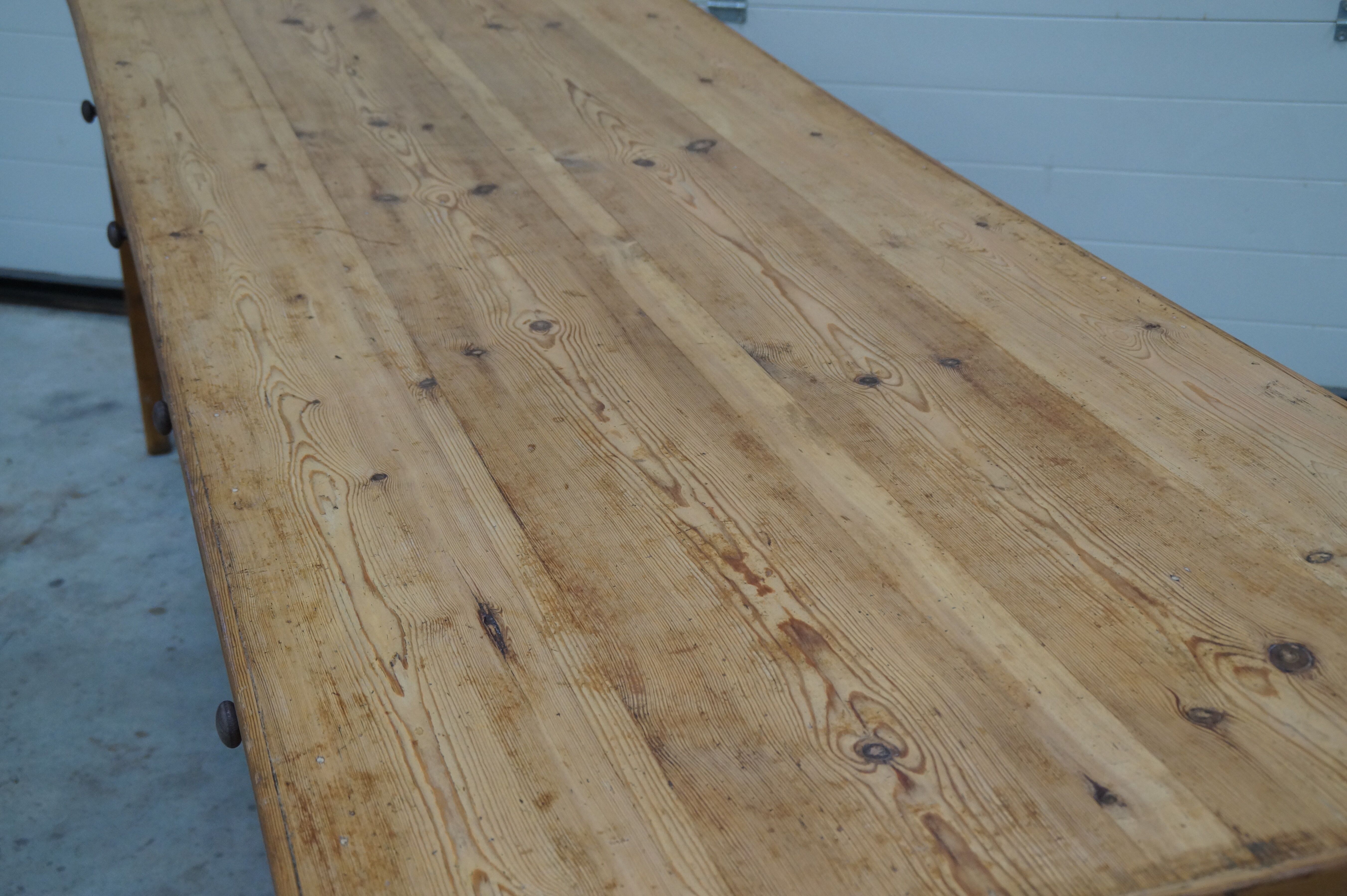 Old canteen in pine table