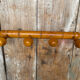 Vintage Bamboo Style Wall Coat Rack x4 Wooden Hanger #E430
