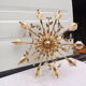 Lustre vintage des années 60 métal doré