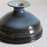 Blue ringed vase by Rogier Vandeweghe for Perignem Belgium, 1960s.