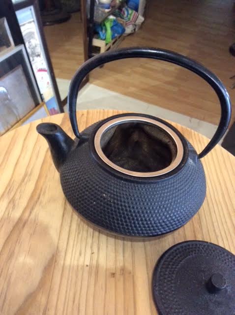 Cast iron teapot