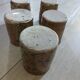 5 mugs / verres anciens en grès pyrite
