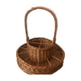 Vintage wicker bottle holder
