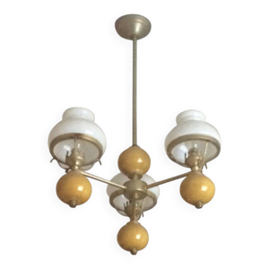 Lustre suspendu vintage - opaline