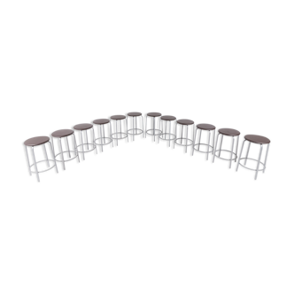Set of 12 Scandinavian stools 'Frisbee' by Christian Halleröd for Kinnarps