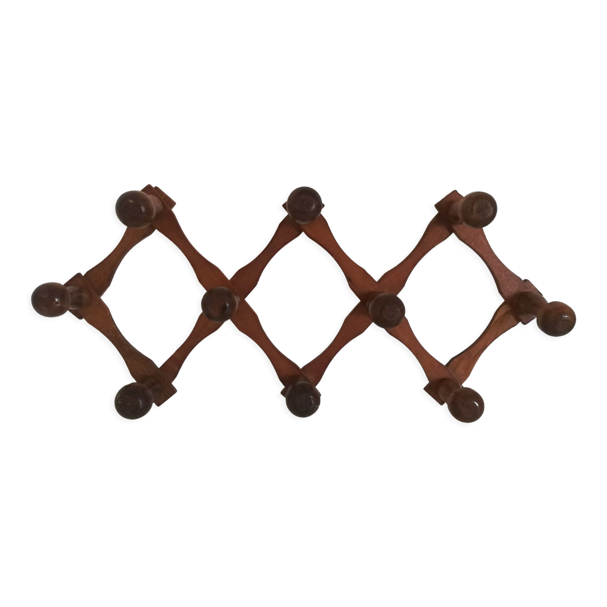 Vintage accordion coat rack