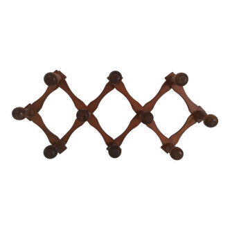 Vintage accordion coat rack