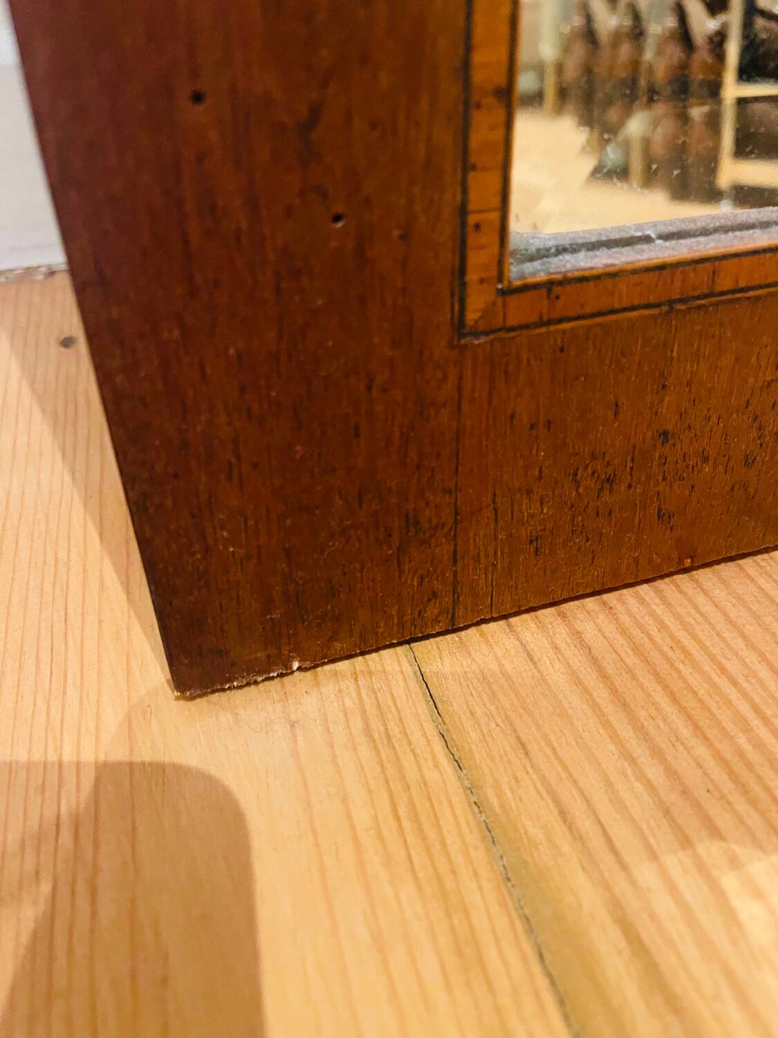Bevelled Art Deco mirror – marquetry, 1930s