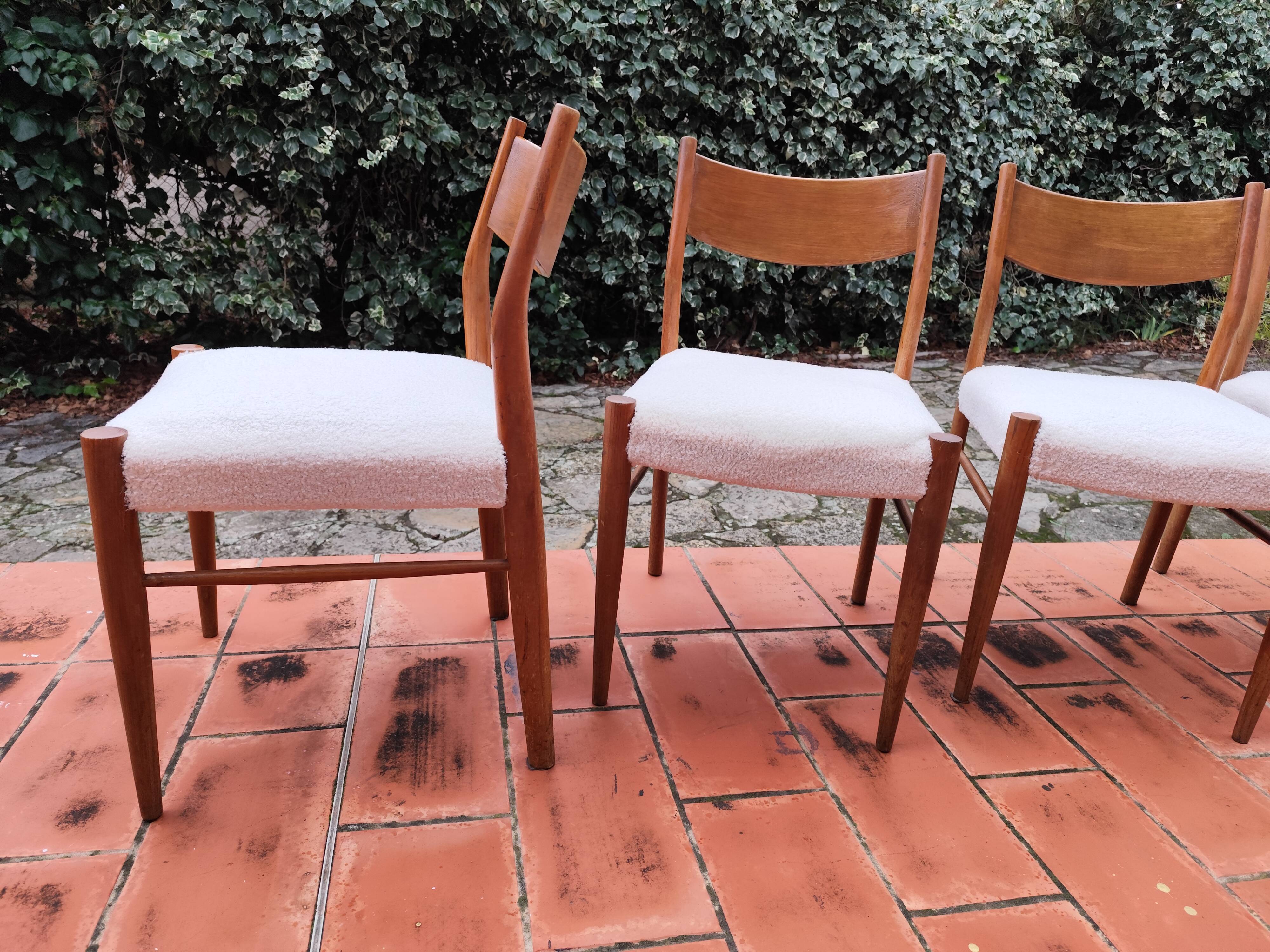 Fristho franeker set of 4 vintage scandinavian chairs from the 1960s