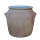 Grand pot ancien français en grès à glaçure brune