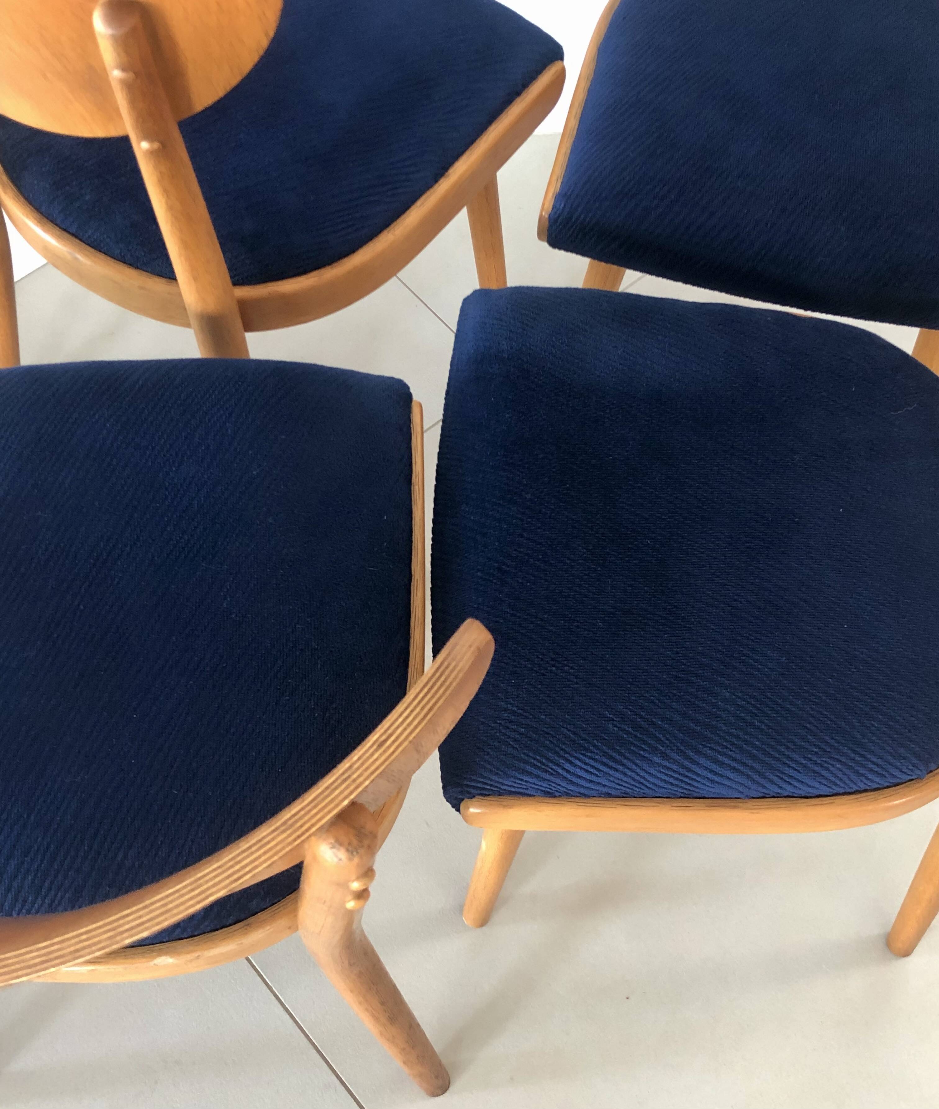 Chaises en bois de hêtre, Tchécoslovaquie années 50