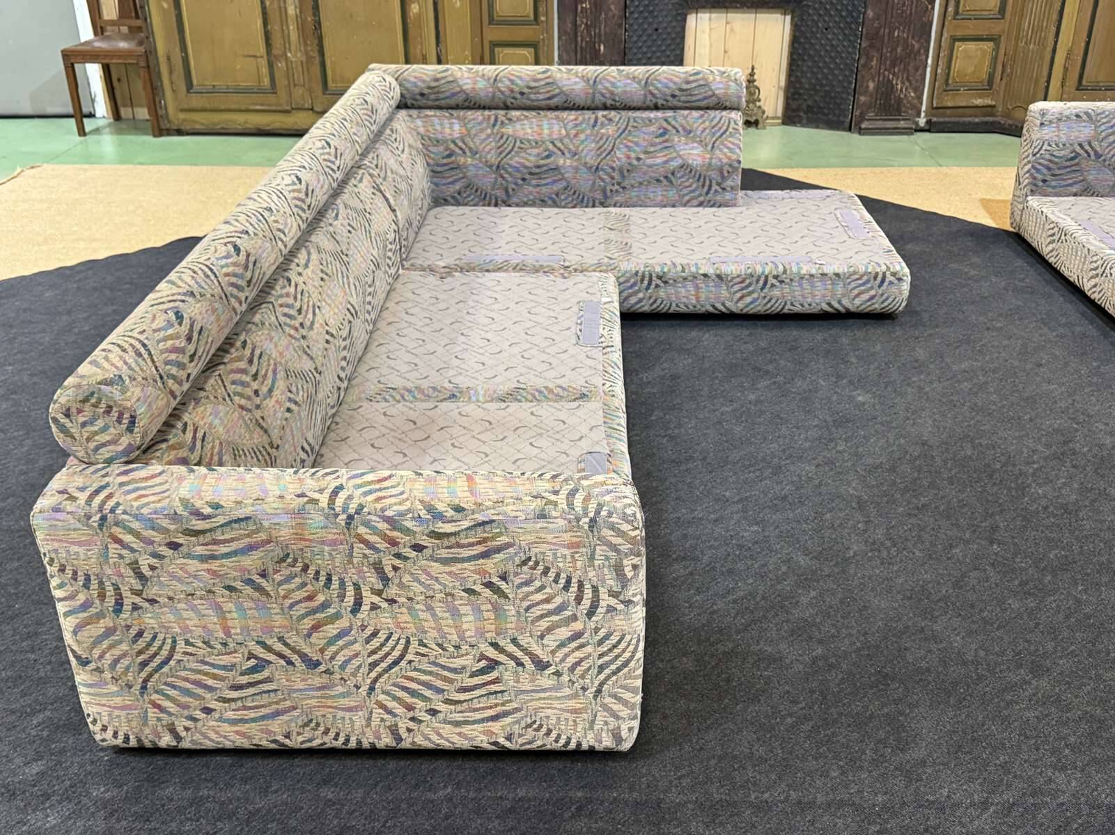 Modular sofa by Roche Bobois from the 1980s in fabric, 2 modules.