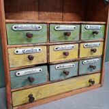 Antique German Herbs Hanging Cupboard From Around 1900.