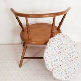 Vintage doll chair, in wood, and Liberty cushion