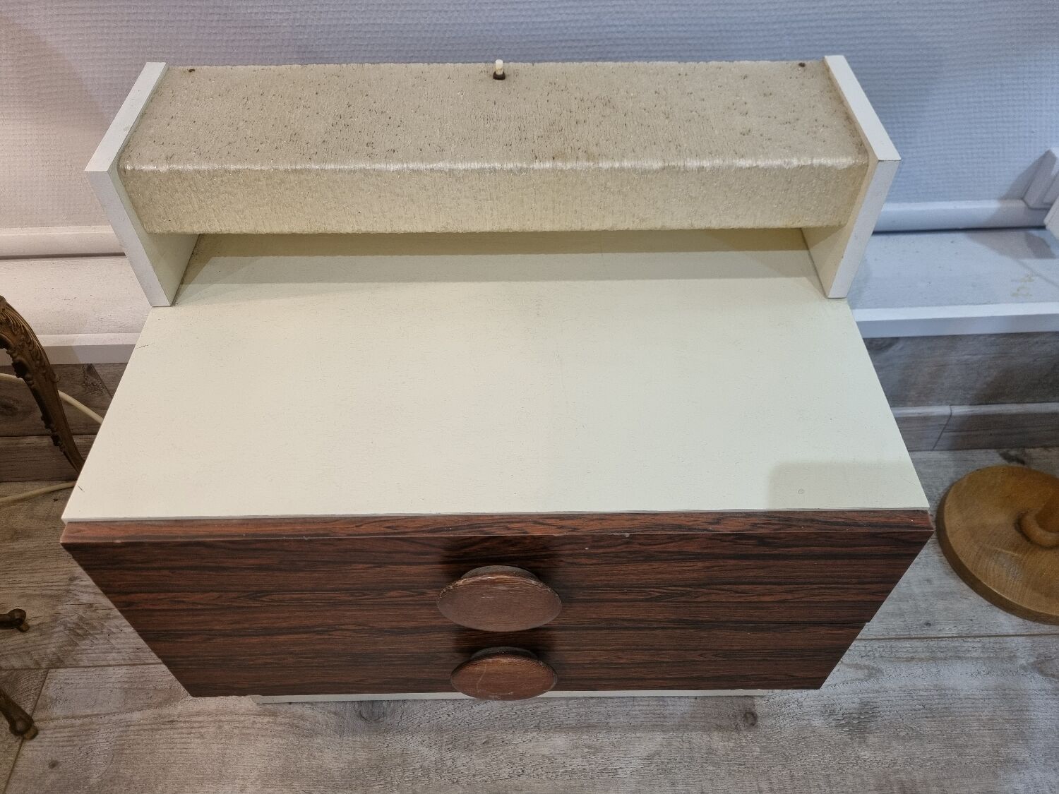 Seventies nightstands, wood from 1970