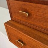 pair of teak wall-mounted bedside tables - Denmark 1960s
