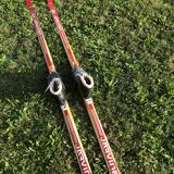 Vintage Esko Järvinen skis with his shoes