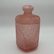 Pink vintage cotton pot in cracked glass paste Marcel Franck