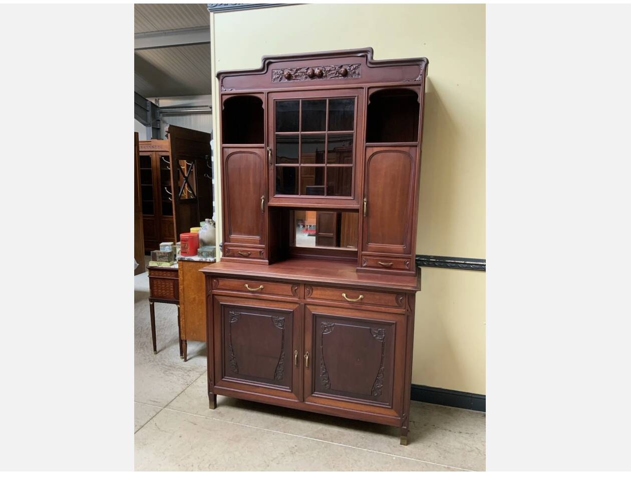 Antique dreamlike Jugendstil sideboard, Art Nouveau