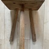 Chaises tripodes bois art brut