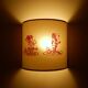 Wall lamp childish red embroidery 80s