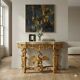 Console ancienne éclectique en bois sculpté et doré, Italie, XIXe siècle