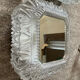 Pair of vintage 70s sconces in molded glass