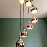 Large waterfall chandelier, design Hans-Agne Jakobsson, 1960-70