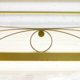 Mid-Century Modern Gilded and Satin Brass Double Bed, 1970