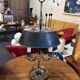 Silver-plated metal base bouillotte lamp
