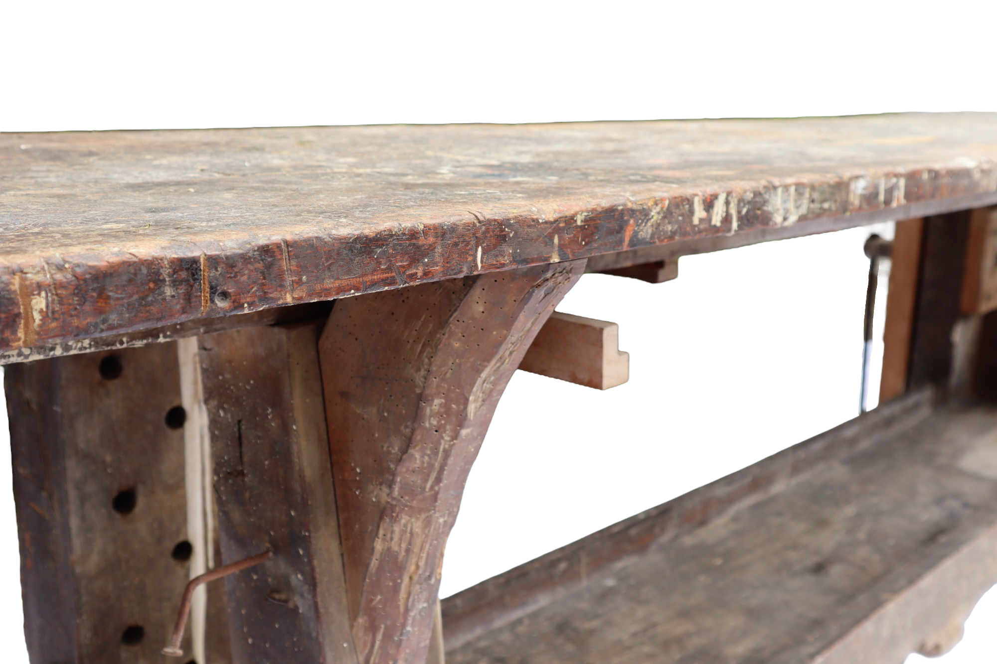 Wooden workbench xxl industrial character welder weathered 251cm