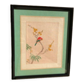 Bird painting on a branch