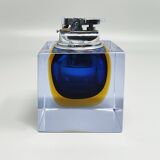 Briquet de table bleu des années 1960 en verre de Murano Sommerso par Flavio Poli