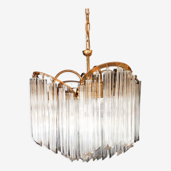 Quadriedri murano chandelier by Venini, dating from around 1970